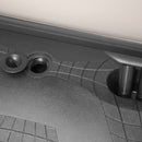 Mobiler Kundenstopper Schwarz – Gehwegaufsteller mit Wassertank doppelseitig-tank-open