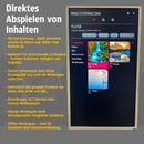 43" LG 4K Digital Signage Stele – Freistehendes Schwarzes Werbedisplay – 24/7 Betrieb – Mit Webverwaltung, Contentplaner, CMS & Integriertem Editor
