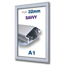 Klapprahmen 32mm Silber – Aluminium Posterrahmen