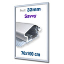 Klapprahmen 32mm Silber – Aluminium Posterrahmen