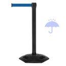 Schwarzer Outdoor Absperrständer mit Zugband 340 cm
