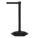 Schwarzer Outdoor Absperrständer mit Zugband 340 cm