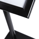 Speisekartenständer außen magnetisch 2×A4 schwarz mit Logopanel