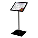 Speisekartenständer außen magnetisch 2×A4 schwarz mit Logopanel