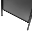 Stahl Kundenstopper Klappbar Schwarz