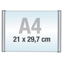 Türschild Aluminium mit Klapprahmen – Wandschild-A4