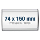 Türschild Aluminium selbstklebend – Wandschild wechselbar in 6 Größen-74x150