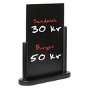 Tischkreidetafel Schwarz mit Holzfuß
