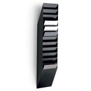 Wand Prospekthalter 12x A4 Schwarz Kunststoff