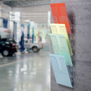 Wand Prospekthalter 6x A4 Kunststoff