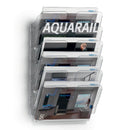Wand Prospekthalter 6x A4 Querformat Kunststoff