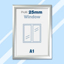 Klapprahmen Fenster 25mm – Selbstklebend, beidseitig sichtbar